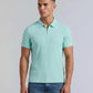 Perry Ellis Slim Fit Ribbed Knit 1 4 Zip Polo Shirt (Skylight)