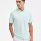 Alfani Ottoman Short Sleeve Textured Quarter-Zip Polo Shirt (Macy's Exclusive) (Buttermint)