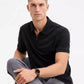 Alfani Ottoman Short Sleeve Textured Quarter-Zip Polo Shirt (Macy's Exclusive) (Deep Black)