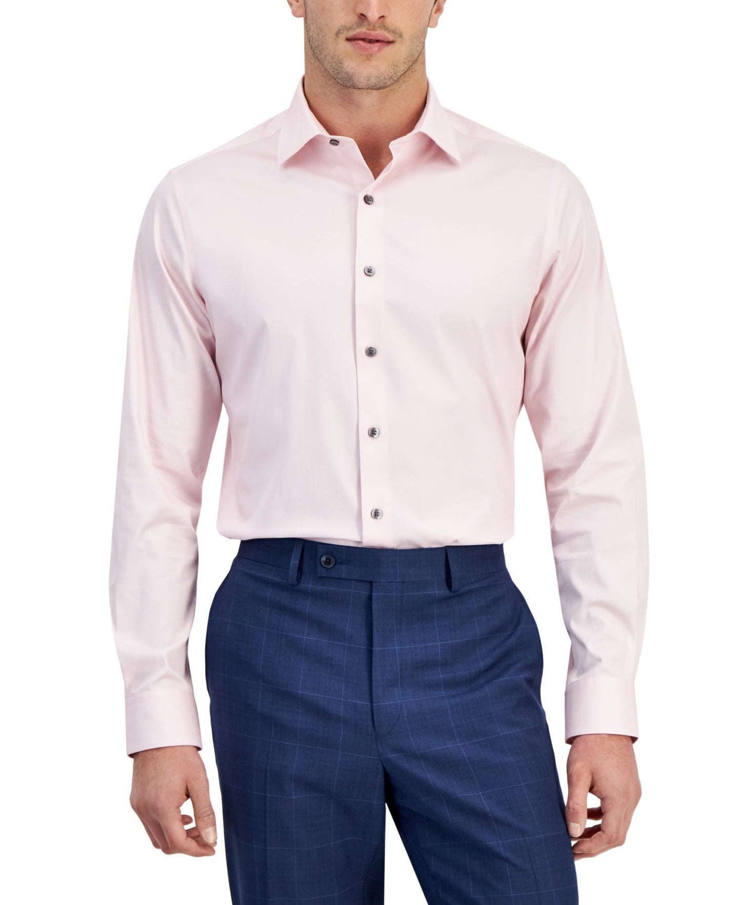 Alfani Temperature Regulating Solid Dress Shirt Slim Regular Fit (Ballet Slipper)