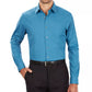 Van Heusen Poplin Dress Shirt Classic Athletic Fit (Deep Sea)