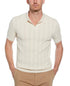 Perry Ellis Johnny Collar Stripe Polo Shirt (Birch)