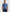Perry Ellis Johnny Collar Stripe Polo Shirt (Dutch Blue)