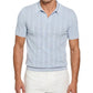 Perry Ellis Johnny Collar Stripe Polo Shirt (Kentucky Blue)