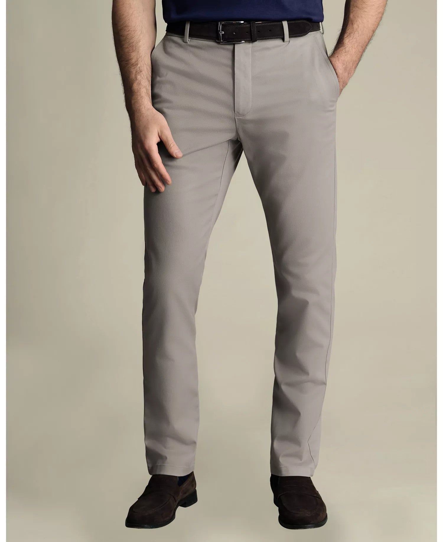 Charles Tyrwhitt Ultimate Non-Iron Chino Pants (Light Gray)