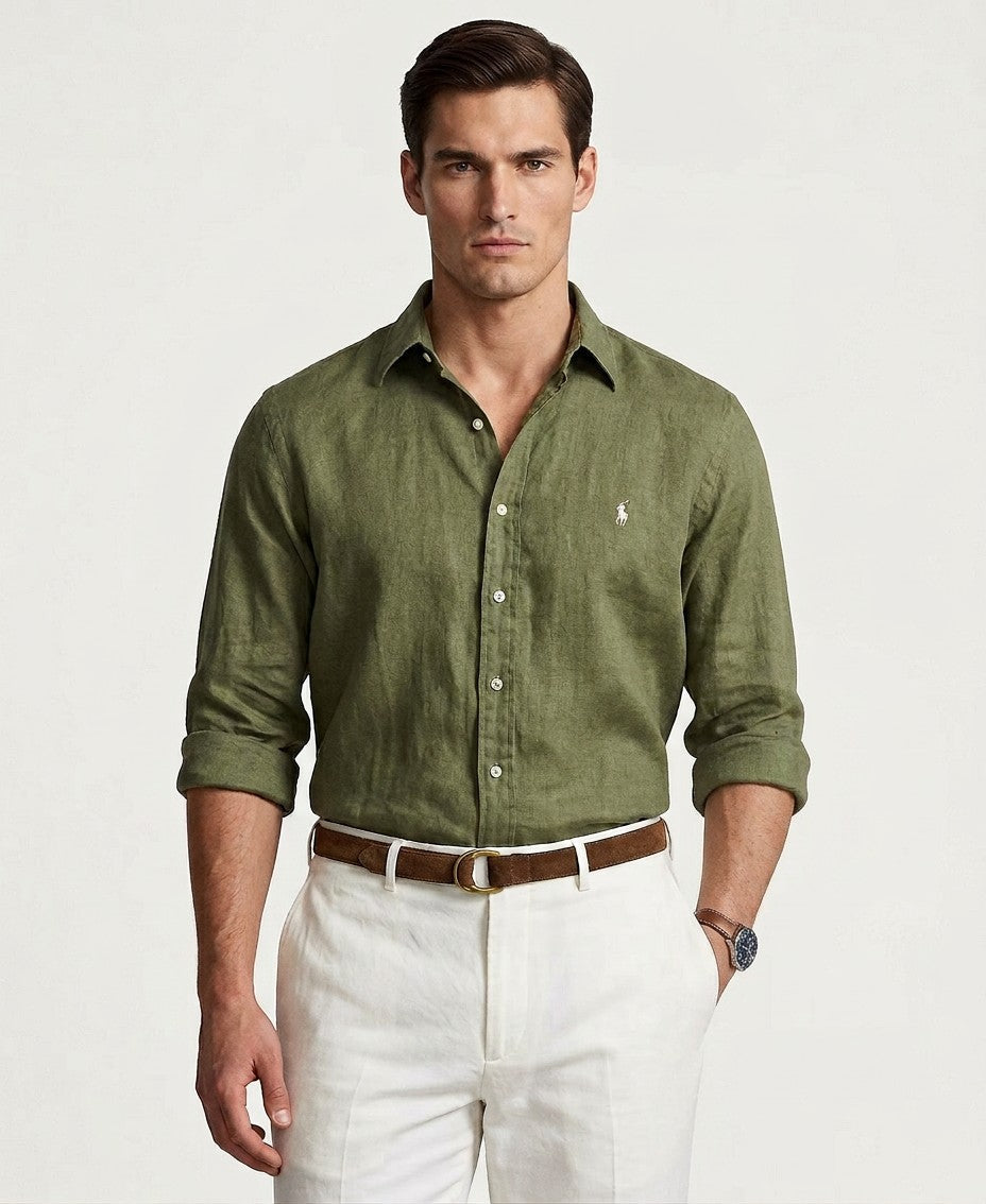Polo Ralph Lauren Big & Tall Linen Shirt (Garden Trail)