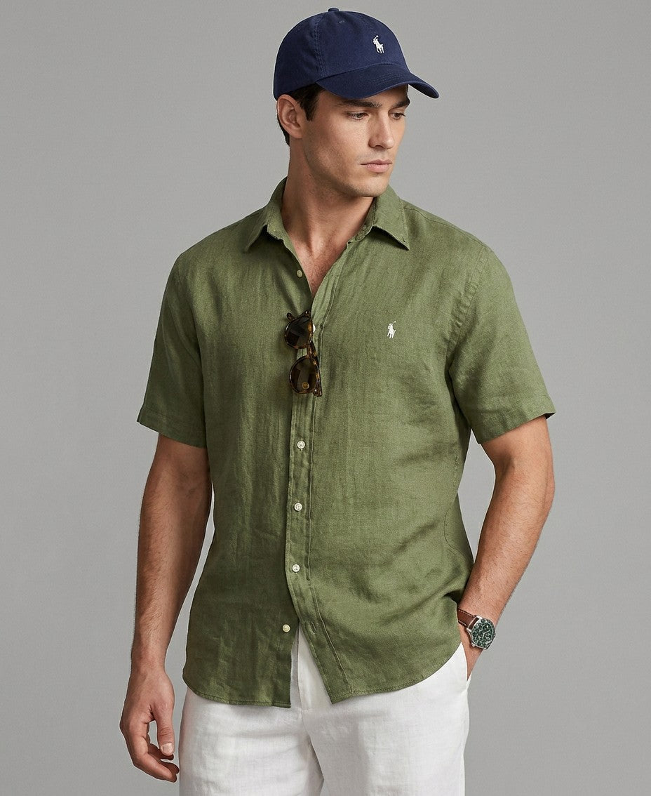 Polo Ralph Lauren Big & Tall Linen Shirt (Garden Trail)