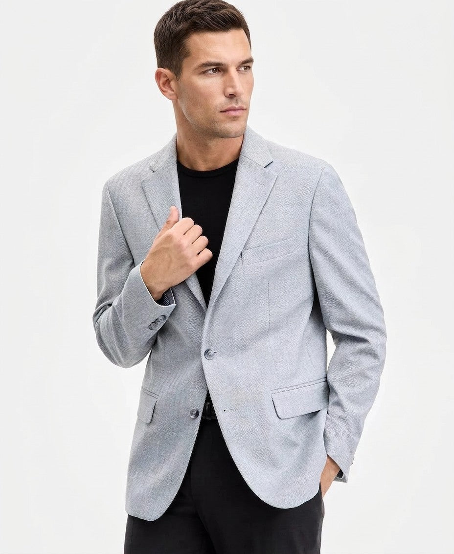 Tommy Hilfiger Modern Fit Check Sport Coat (Light Gray)