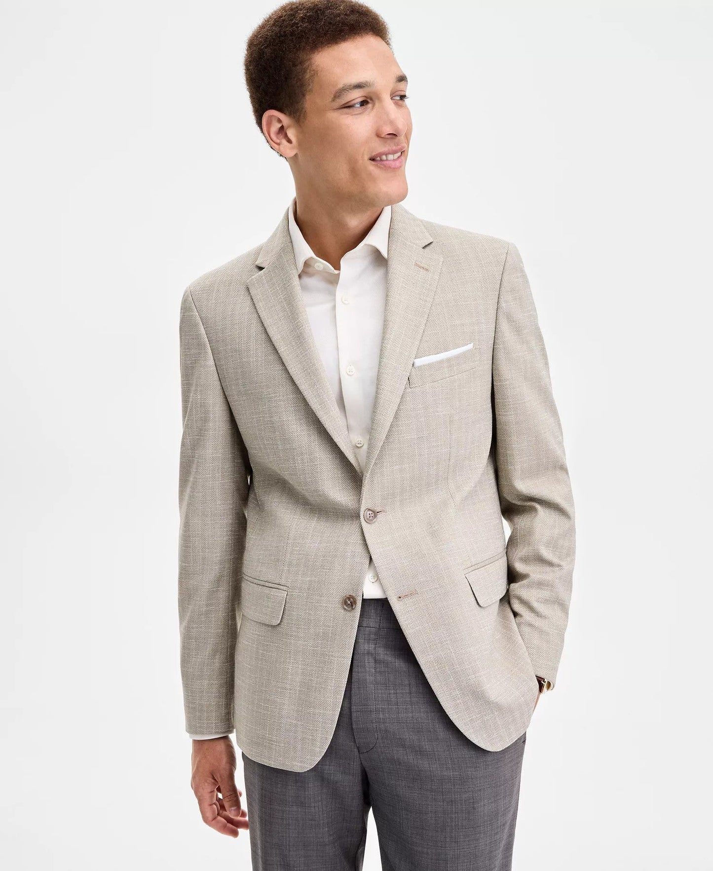 Tommy Hilfiger Modern Fit Check Sport Coat (Tan)