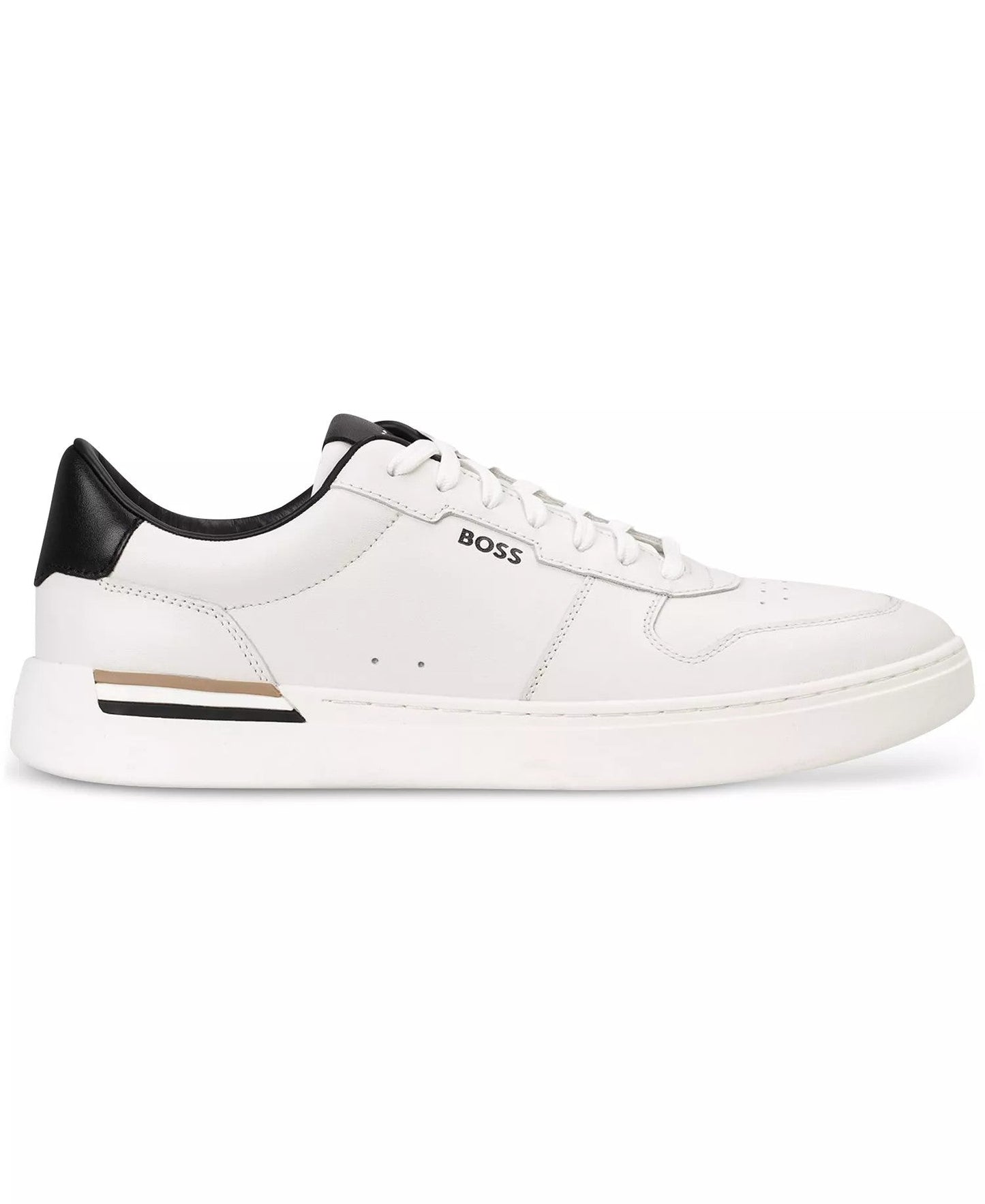 Boss By Hugo Boss Clint Leather Tennis Style Sneakers (Open White)