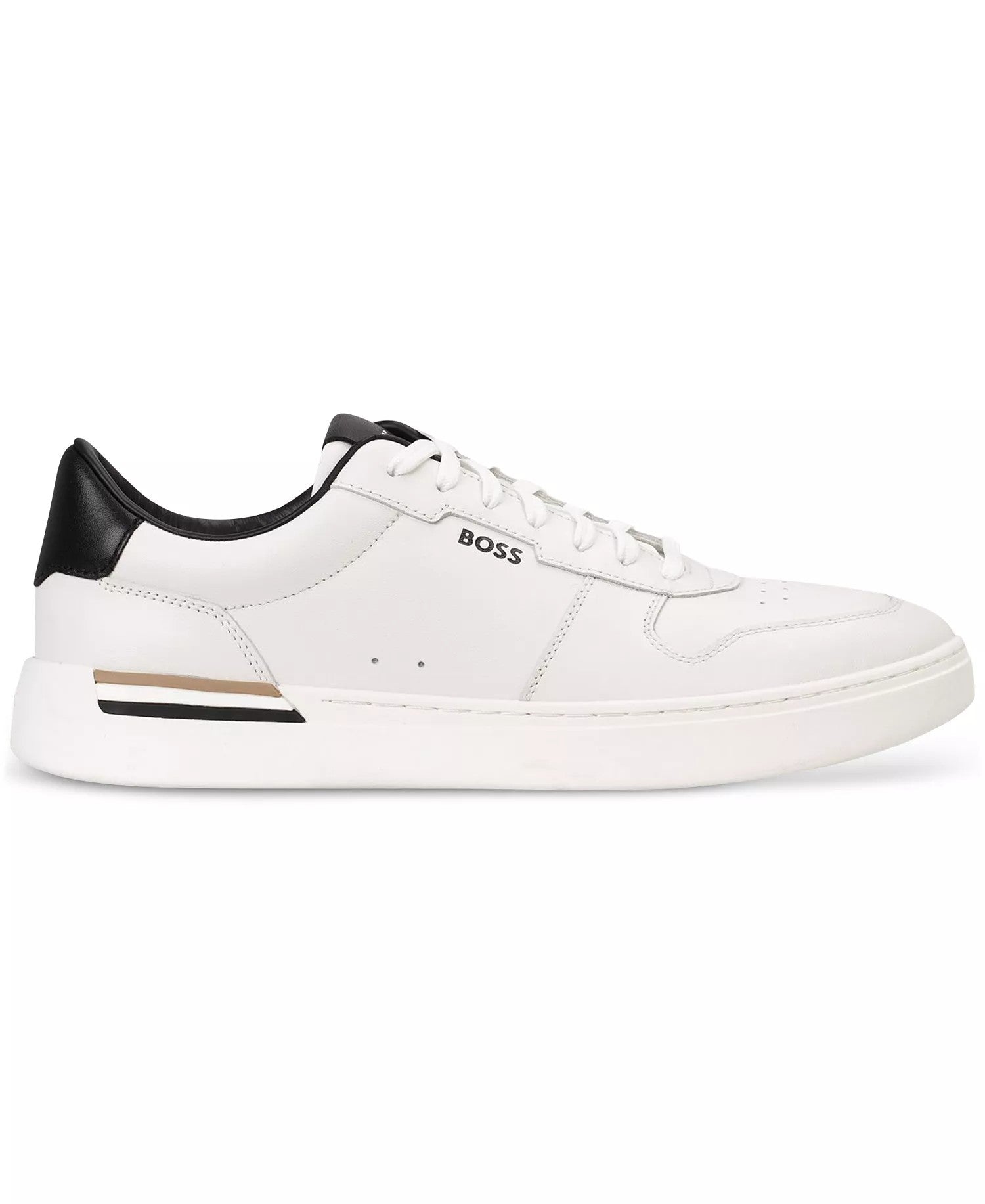 Boss By Hugo Boss Clint Leather Tennis Style Sneakers (Open White)