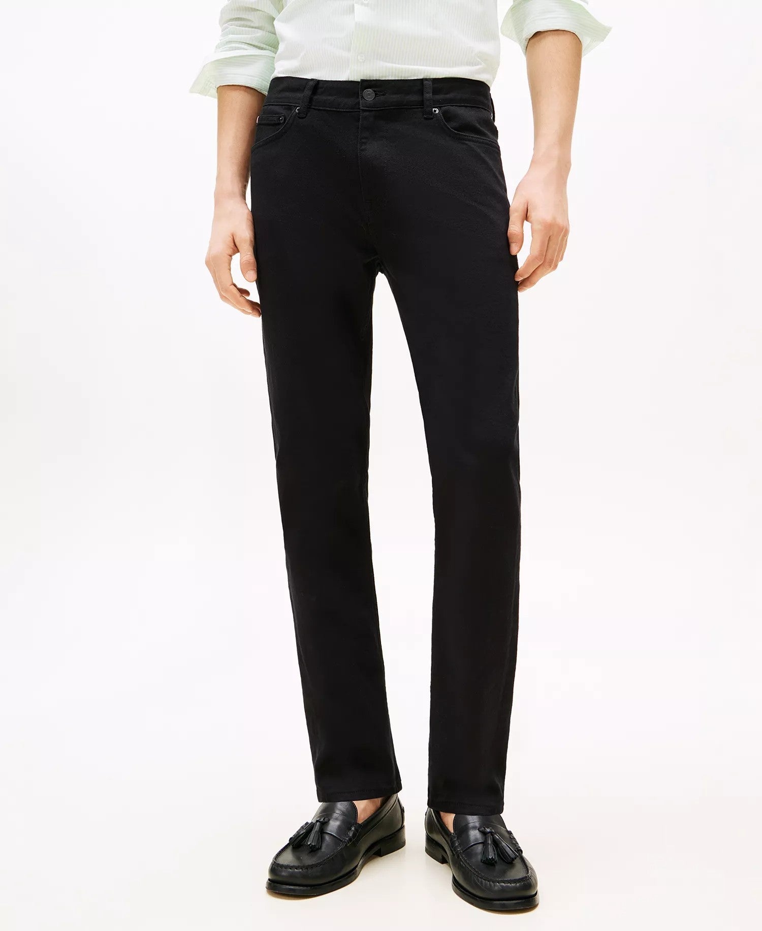 Tommy Hilfiger Slim Straight Denton Jeans (Black)