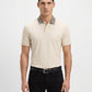 Boss By Hugo Boss Patterned Collar Pima Cotton Polo Shirt (Open White)