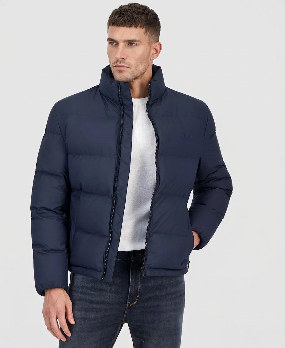 Hugo By Hugo Boss Beazly Coated Puffer Jacket (Navy)