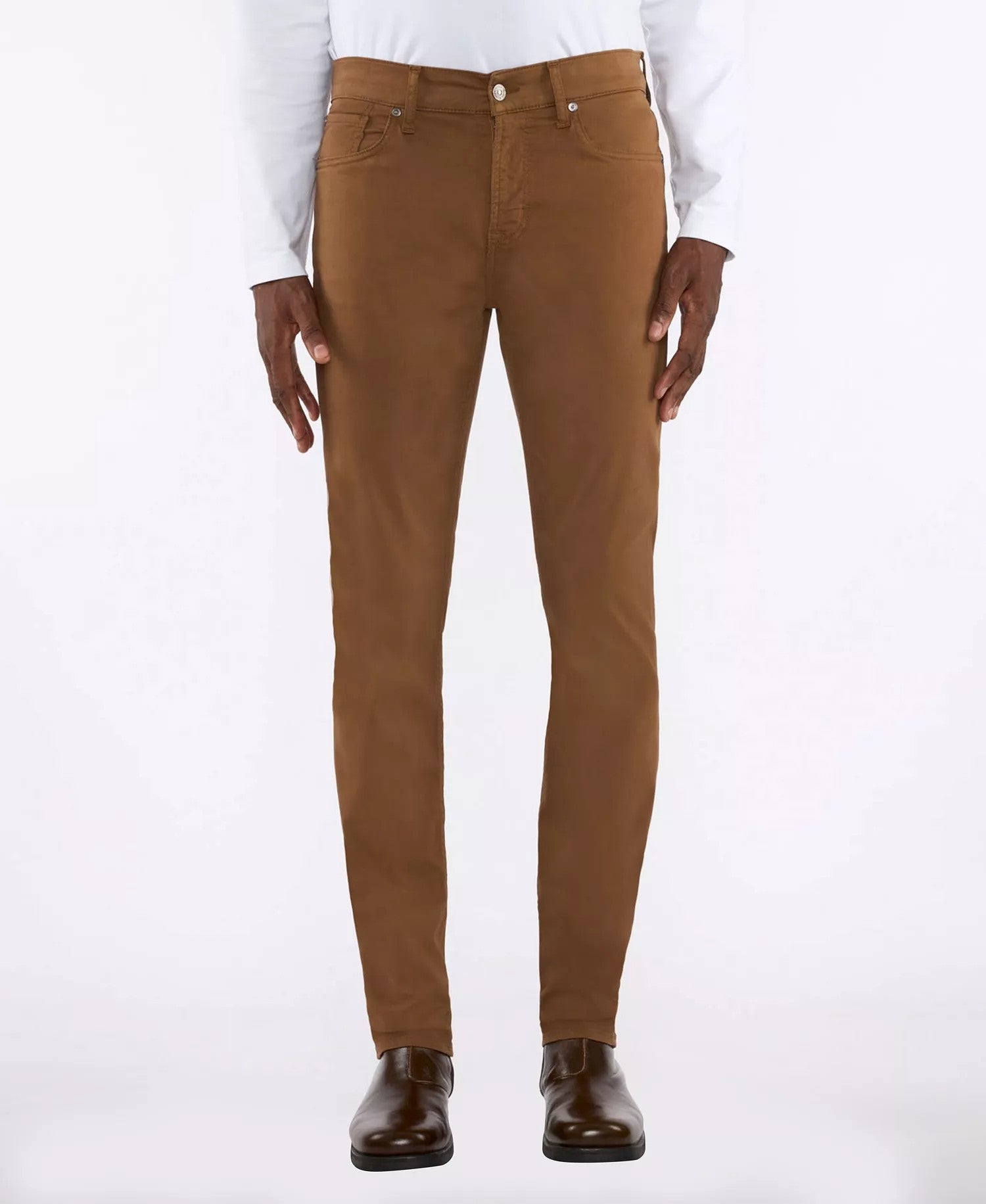 7 For All Mankind Classic Slim Fit Jeans (Sateen Camel)