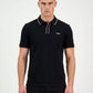 Hugo Boss Dalombi Button Placket Polo Shirt (Black White)