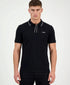 Hugo Boss Dalombi Button Placket Polo Shirt (Black White)