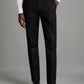 Reiss Slim Fit Cotton-Blend Pants (Black)