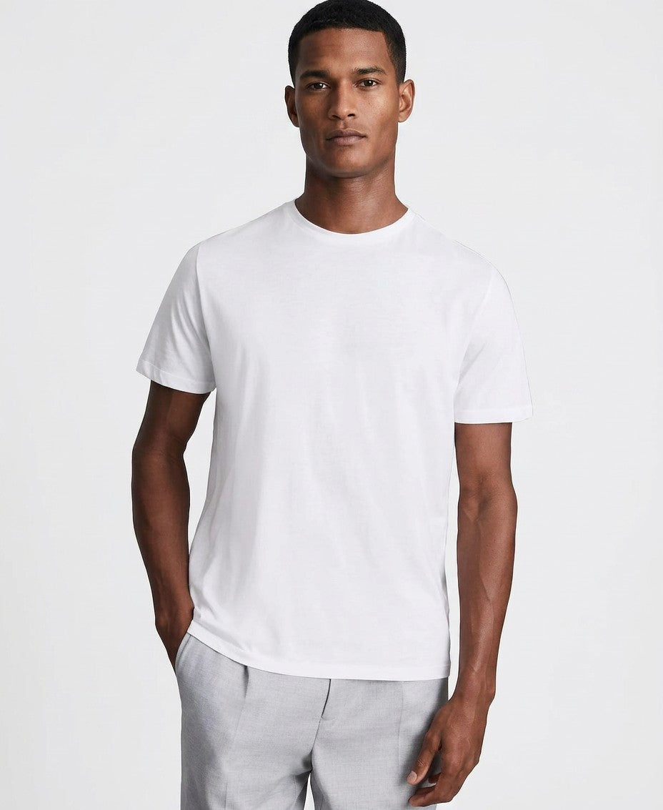 Reiss Cotton Crew Neck T-Shirt (White)