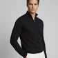 Reiss Merino Wool Half-Zip Funnel Neck Sweater (Black)