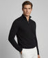 Reiss Merino Wool Half-Zip Funnel Neck Sweater (Black)