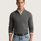 Reiss Merino Wool Half-Zip Funnel Neck Sweater (Derby Gray Marl)