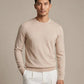 Reiss Merino Wool Crew Neck Sweater (Beige)