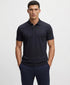 Boss By Hugo Boss Cotton Pique Printed Pattern Polo Shirt (Dark Blue)