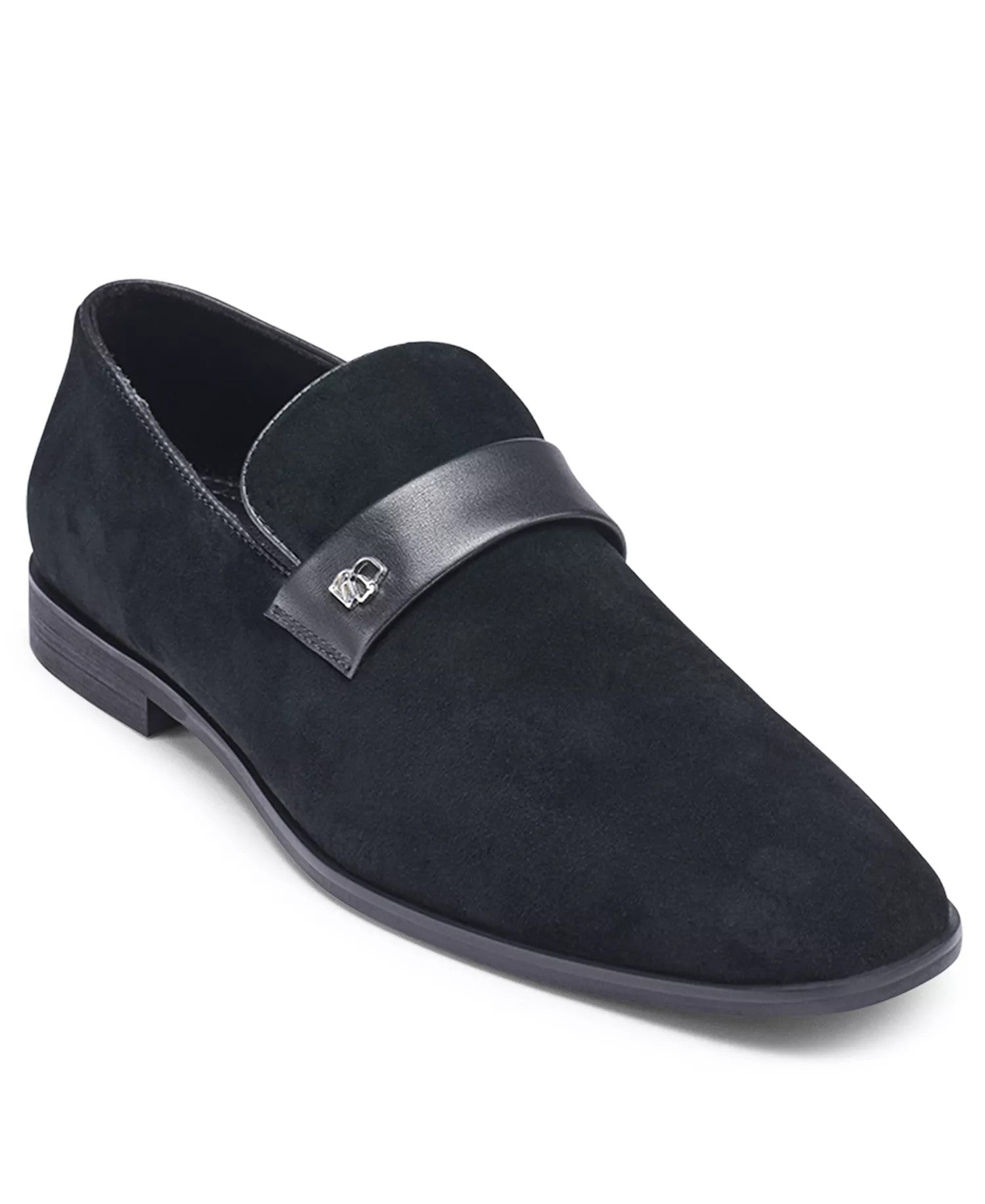 Karl Lagerfeld Paris Round Toe Evening Loafers (Black)