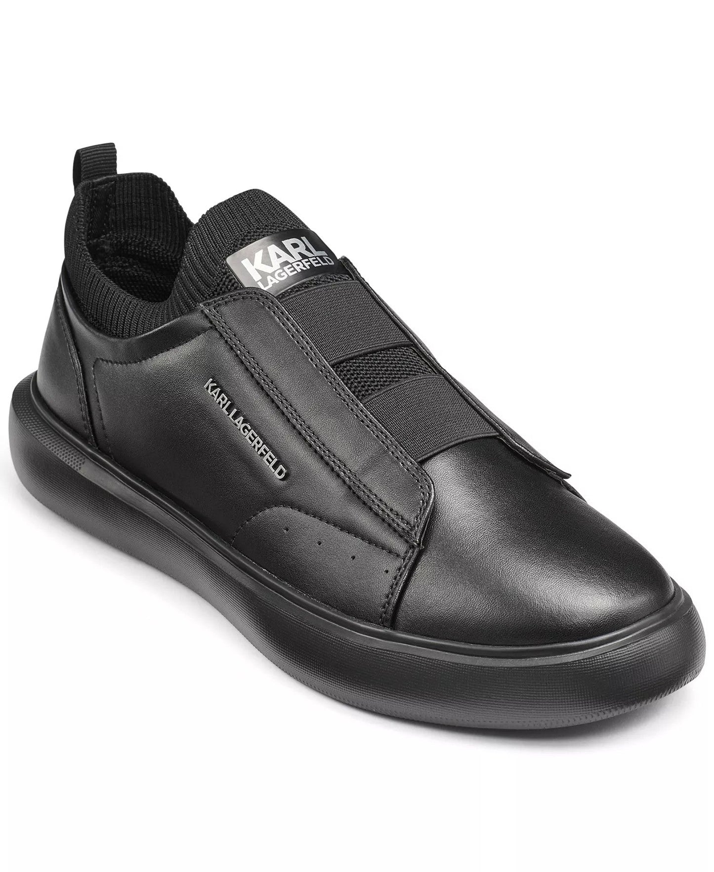 Karl Lagerfeld Paris Round Toe Sneakers (Black)