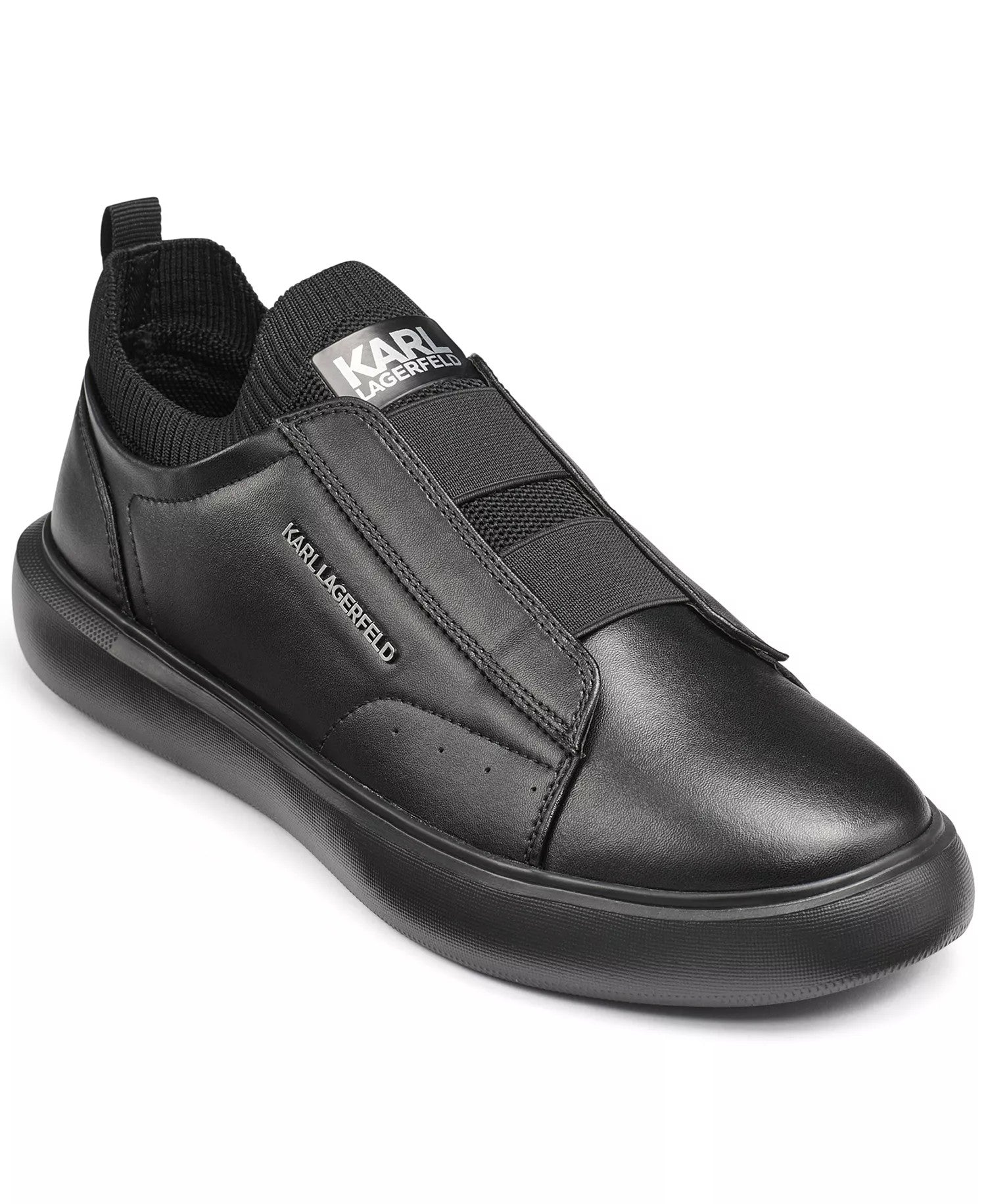 Karl Lagerfeld Paris Round Toe Sneakers (Black)