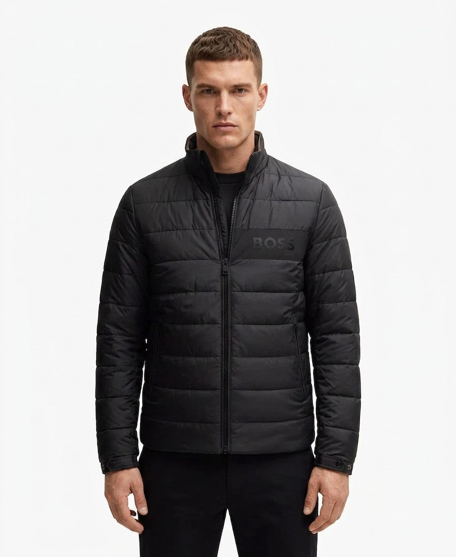 Boss By Hugo Boss Water Repellent Logo Detail Jacket (Black)
