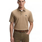 Boss By Hugo Boss Mercerized Cotton Double B Monogram Polo Shirt (Dark Beige)