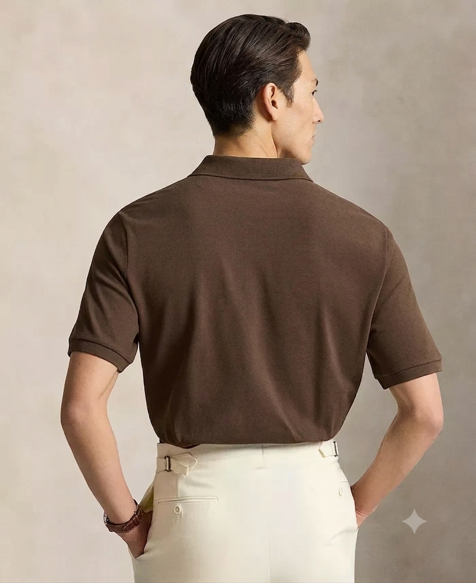 Polo Ralph Lauren mesh polo (Brown)