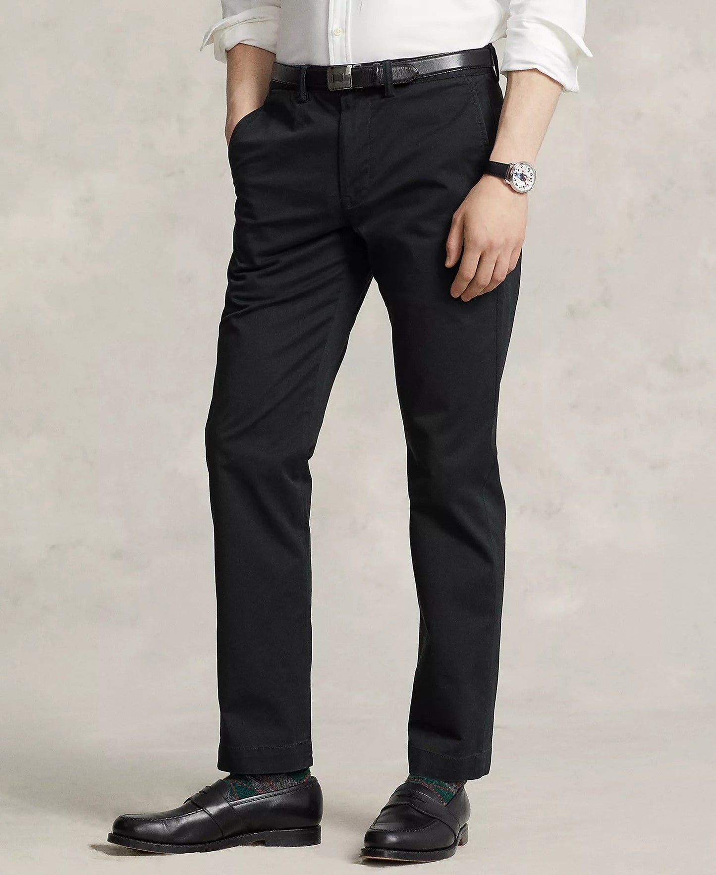 Polo Ralph Lauren Straight Fit Stretch Chino Pants (Black)