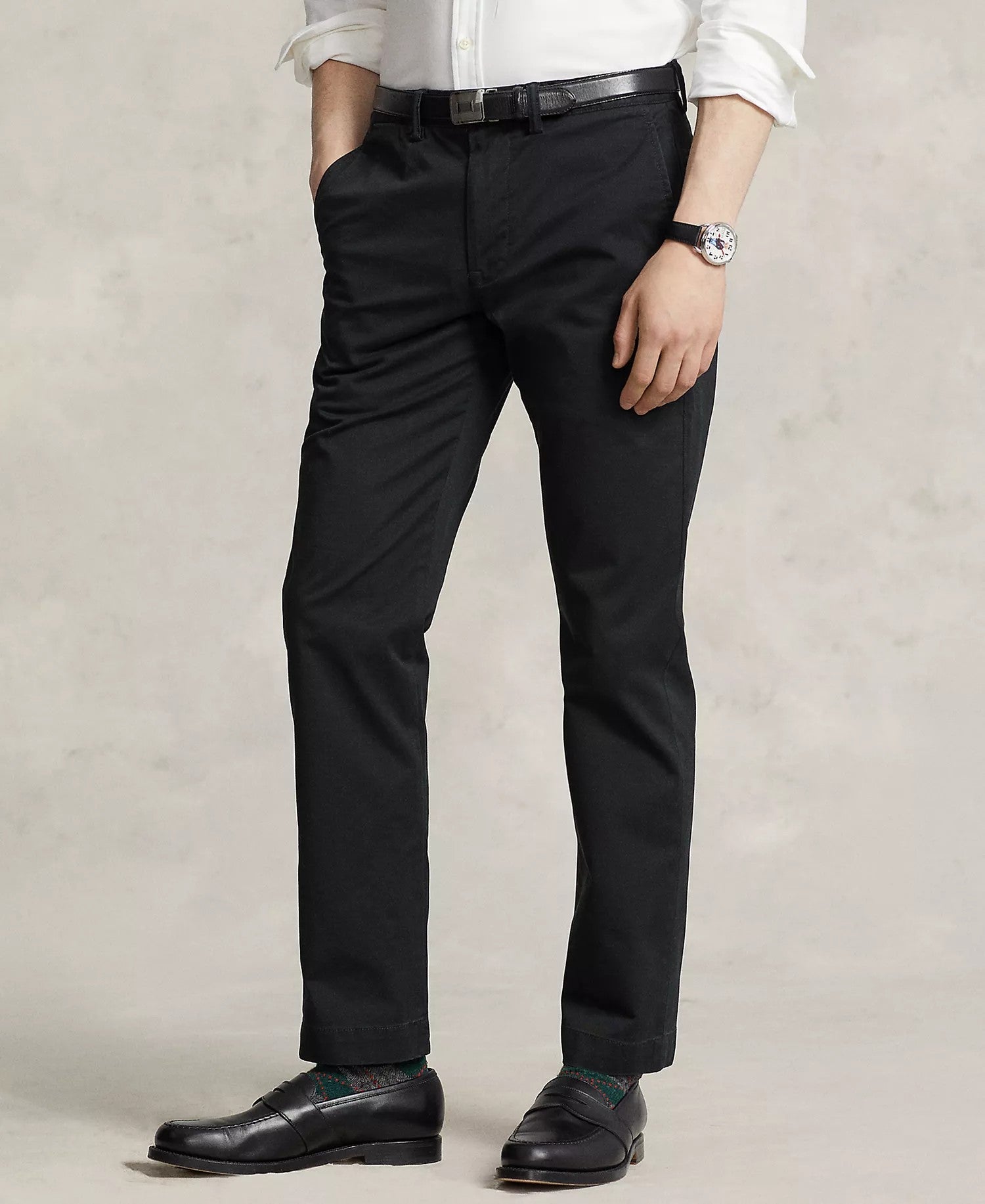 Polo Ralph Lauren Straight Fit Stretch Chino Pants (Black)