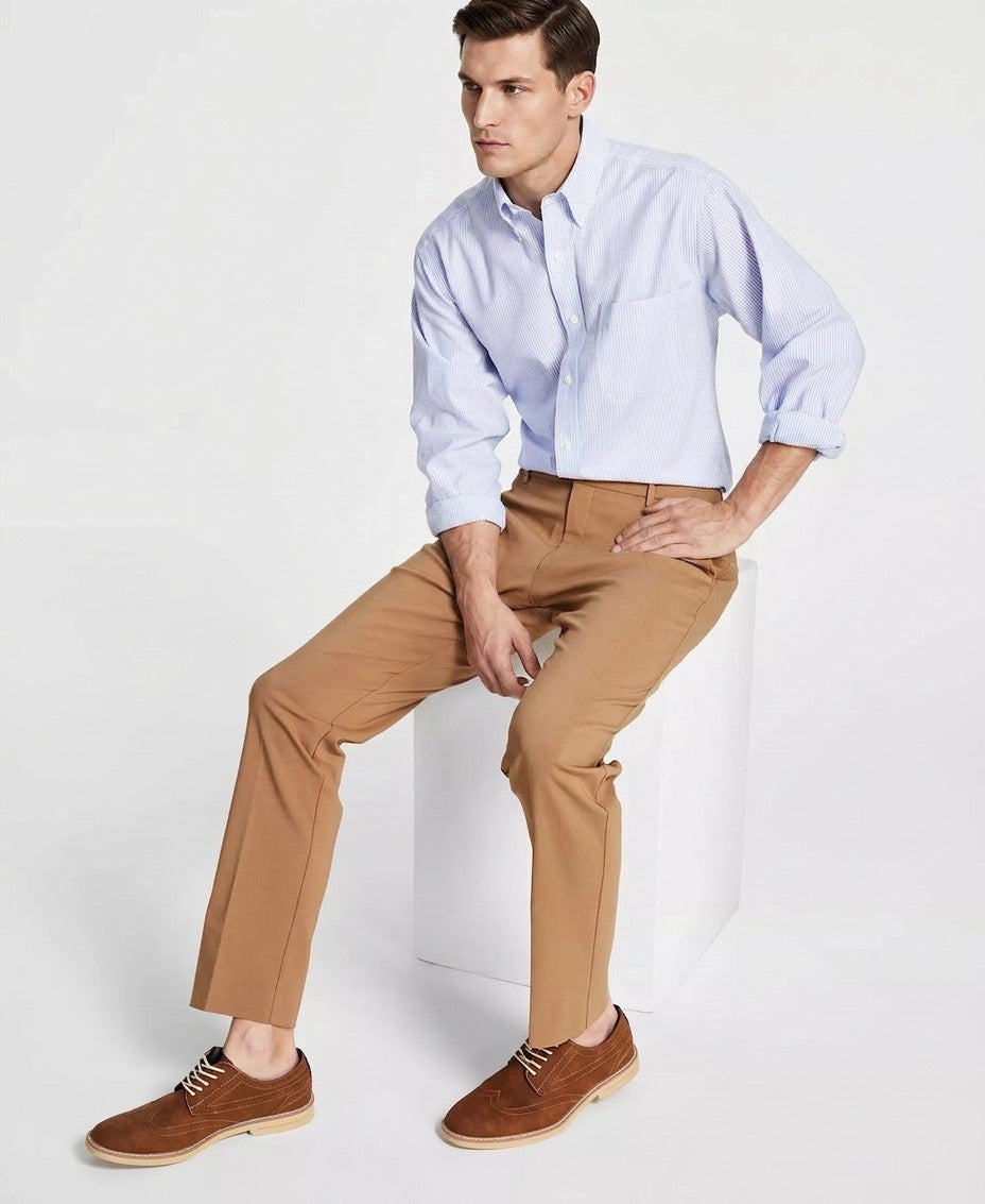 Tommy Hilfiger Modern Fit TH Flex Stretch Solid Performance Pants (Light Camel)
