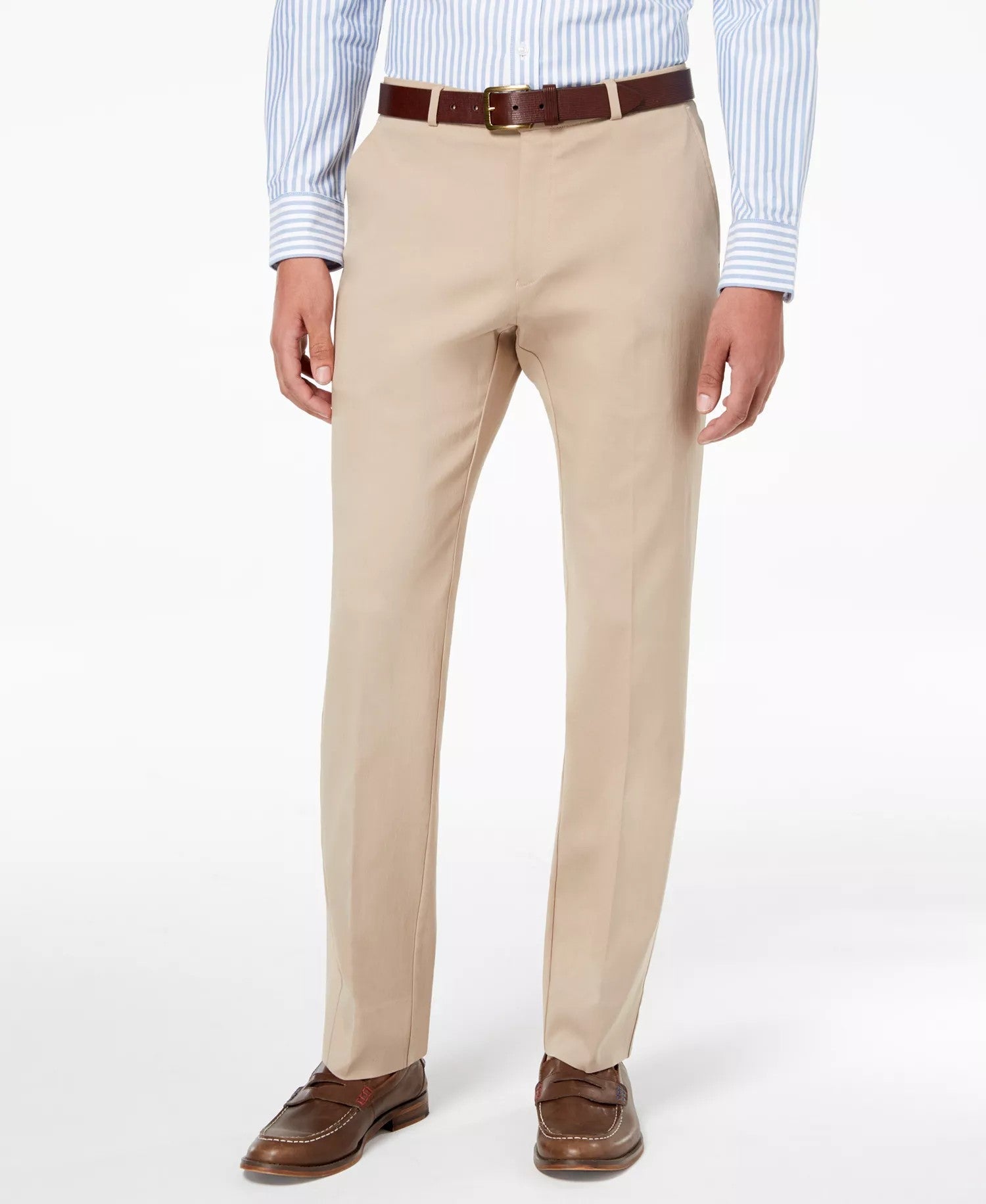 Tommy Hilfiger Modern Fit TH Flex Stretch Solid Performance Pants (Tan)