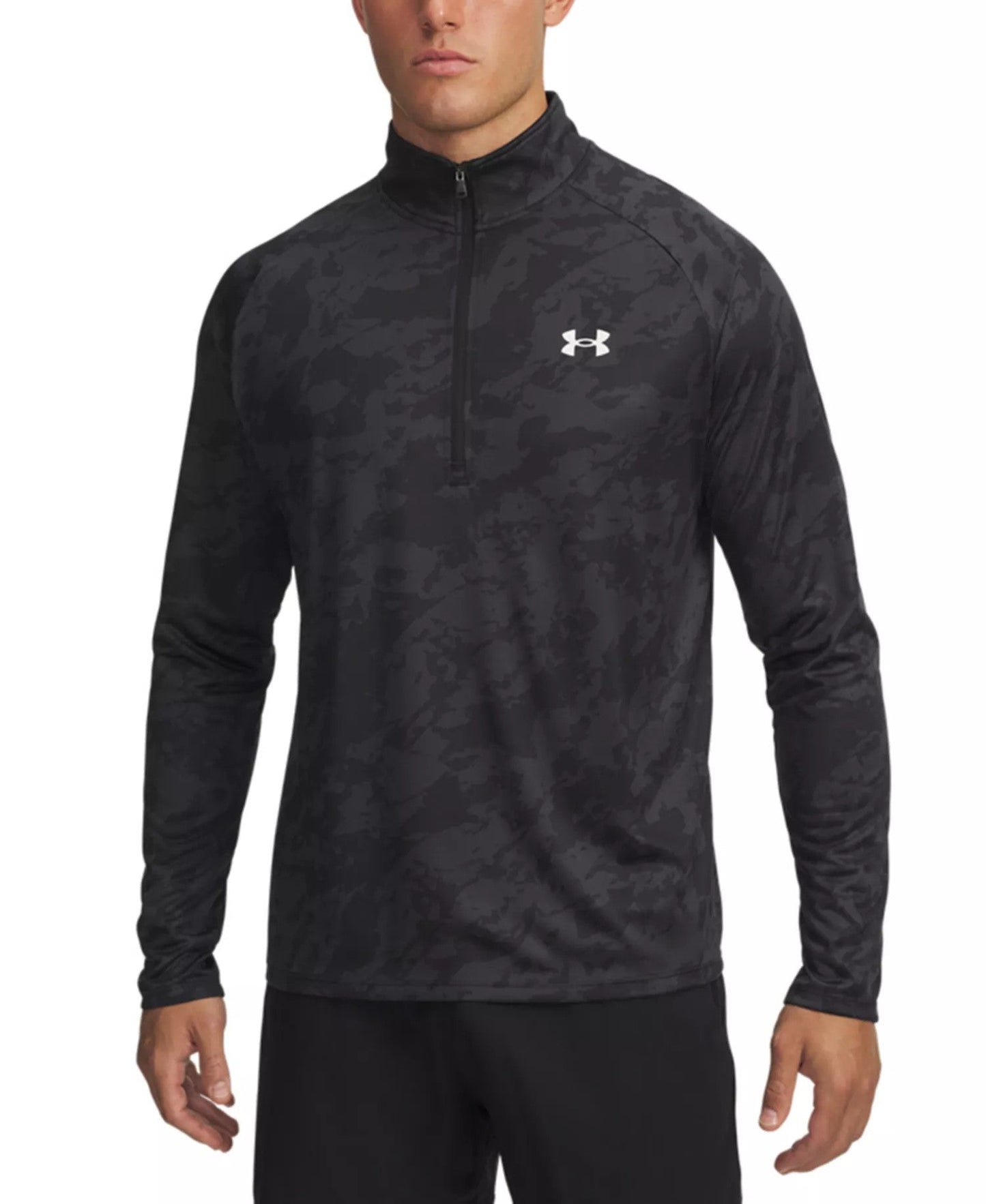 Under Armour UA Tech Half-Zip Pullover (Black White)