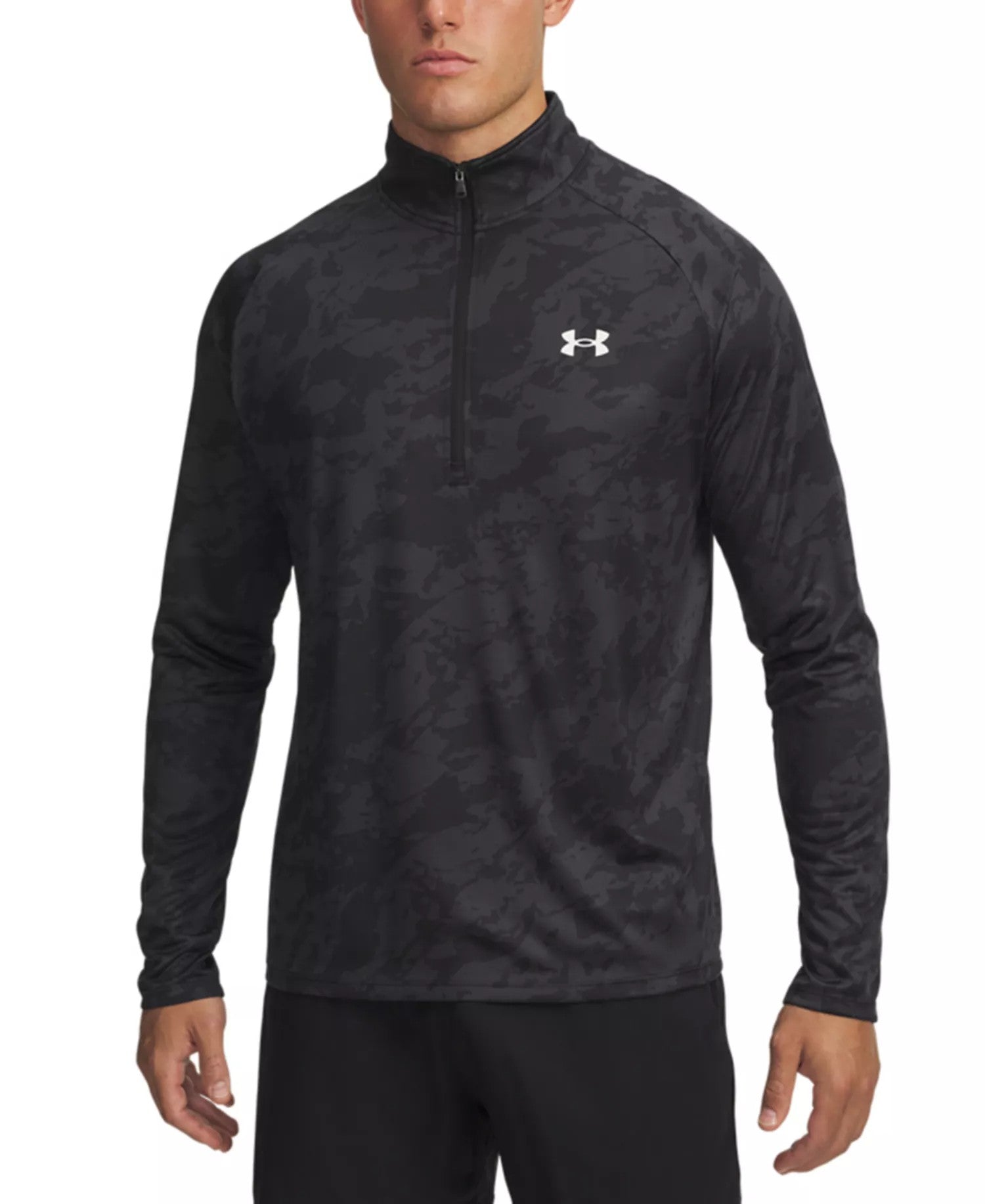 Under Armour UA Tech Half-Zip Pullover (Black White)