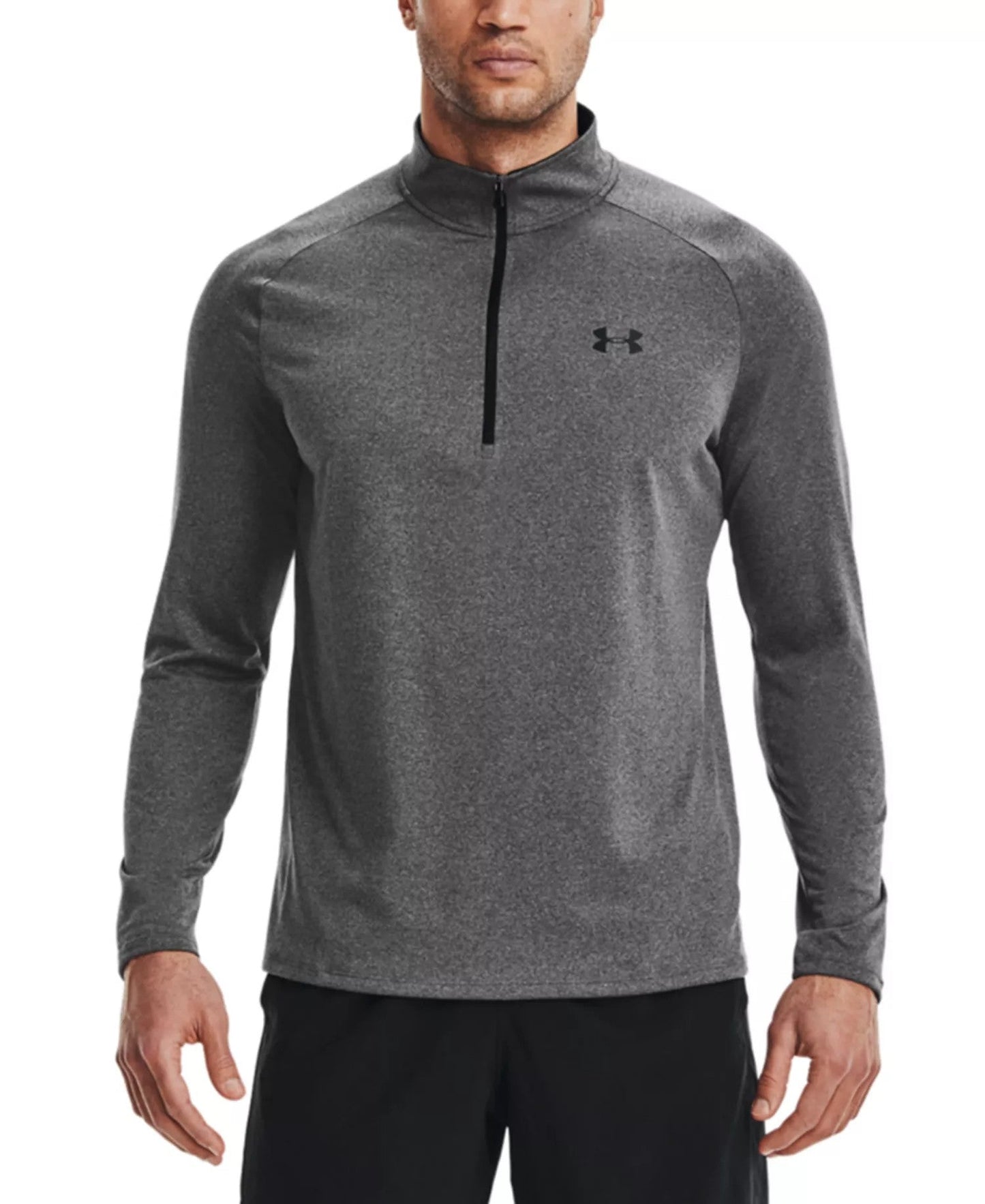 Under Armour UA Tech Half-Zip Pullover (Carbon Heather Black)