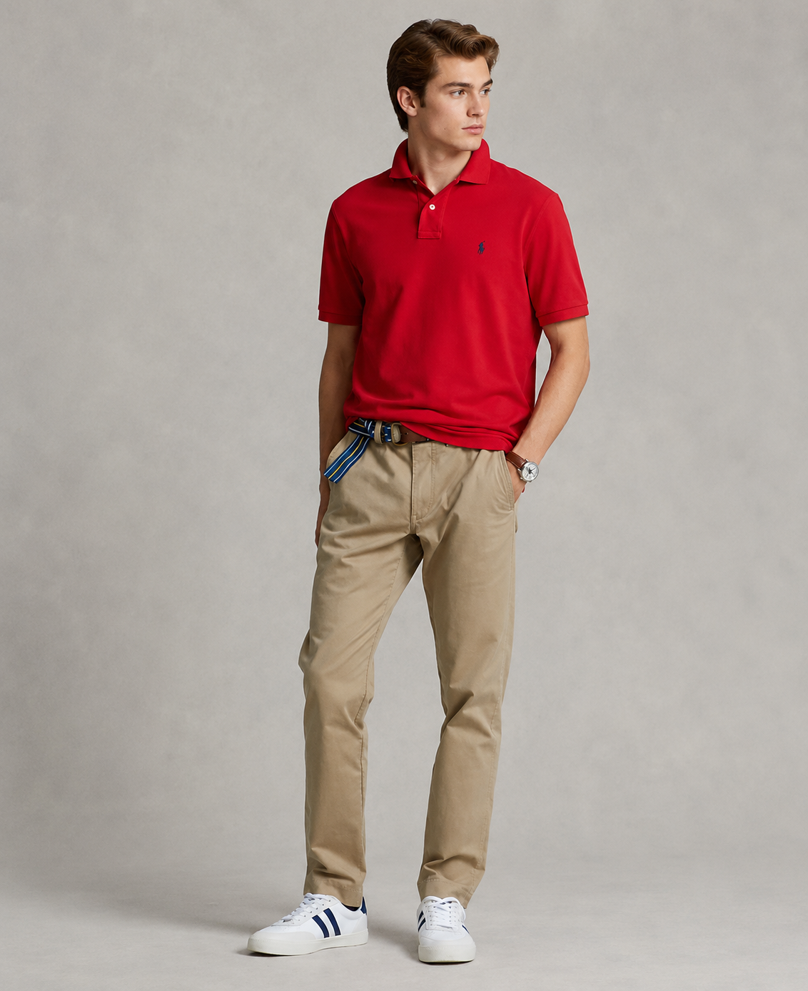Polo Ralph Lauren mesh polo (Red)