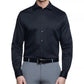 Van Heusen Classic Regular Fit Stretch Wrinkle-Free Sateen Dress Shirt (Black)