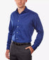 Van Heusen Classic Regular Fit Stretch Wrinkle-Free Sateen Dress Shirt (Blue Velvet)