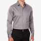 Van Heusen Classic Regular Fit Stretch Wrinkle-Free Sateen Dress Shirt (Grey)