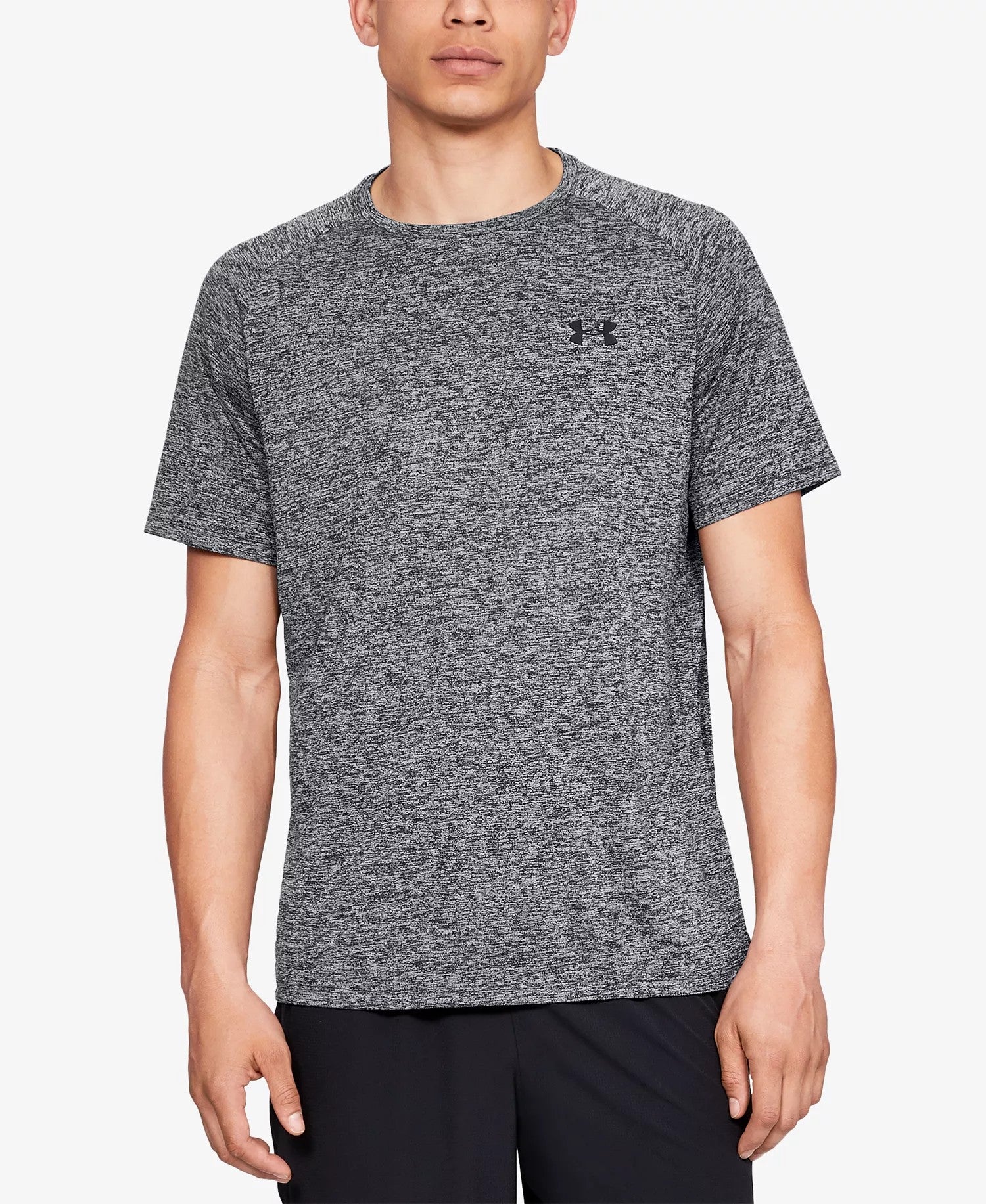 Under Armour Tech Short Sleeve (Black Heather Black)