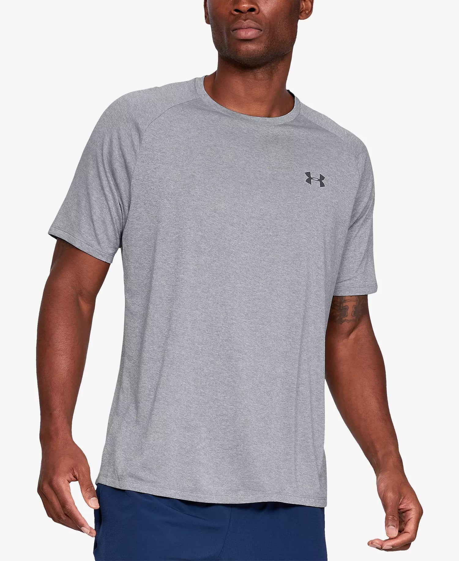Under Armour Tech Short Sleeve (Steel Light Heather Black)