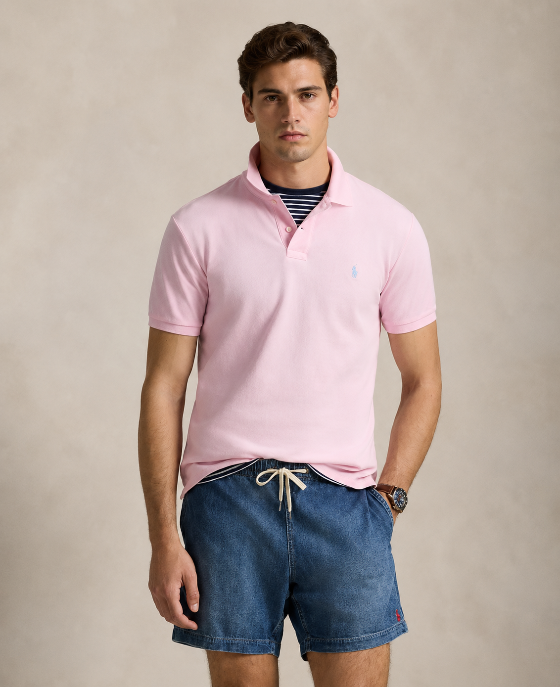 Polo Ralph Lauren mesh polo (Pink)