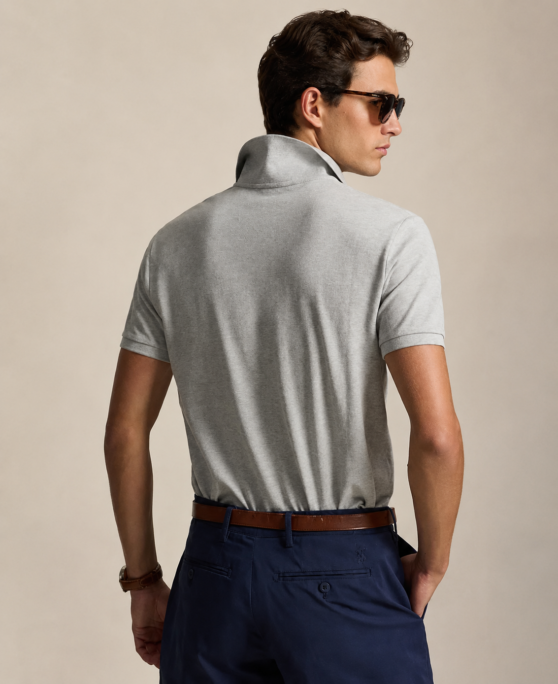 Polo Ralph Lauren mesh polo (Light Grey)