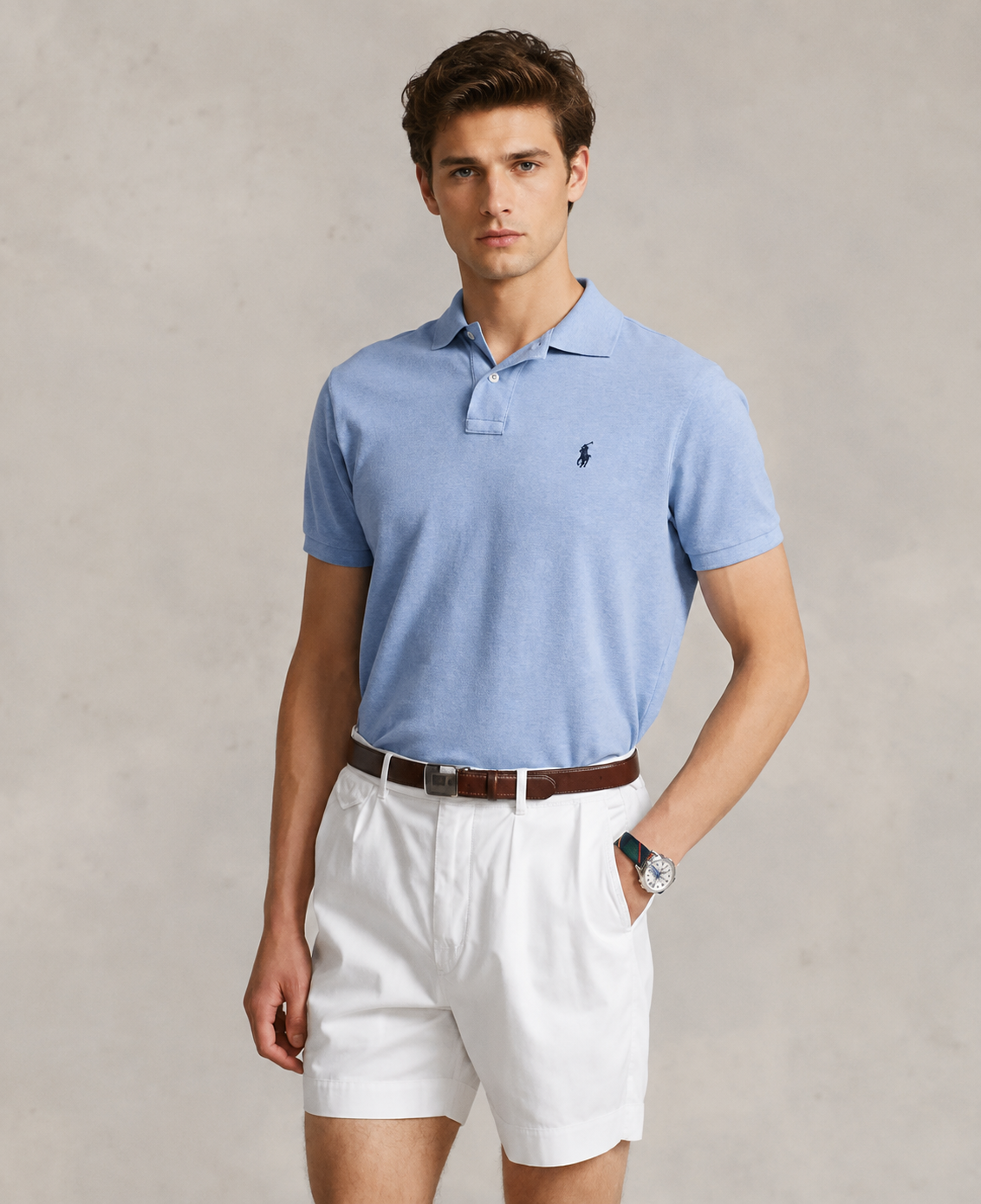 Polo Ralph Lauren mesh polo (Light Blue)